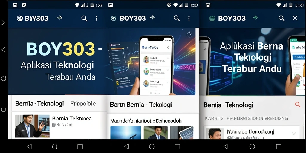 Tampilan antarmuka BOY303 yang intuitif dan modern.