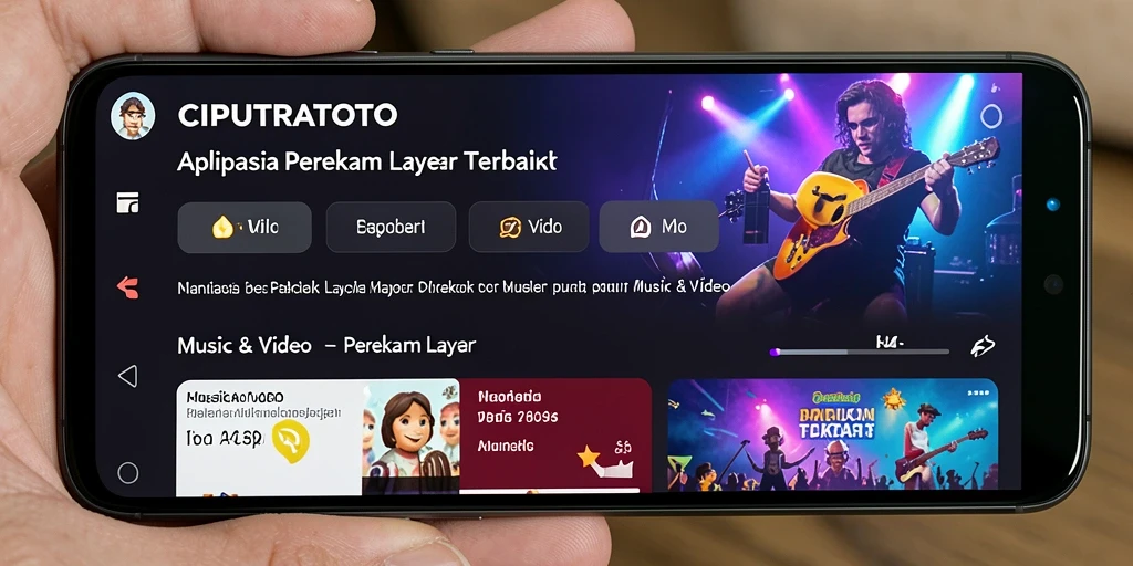 Antarmuka pengguna CIPUTRATOTO saat merekam layar.
