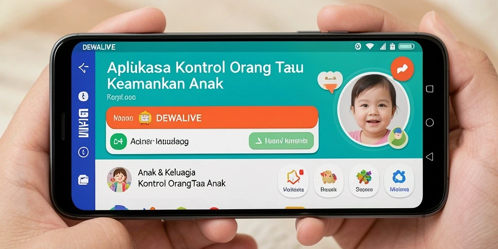 Tangkapan layar DEWALIVE menunjukkan antarmuka pengguna yang intuitif dan fitur kontrol orang tua yang lengkap.
