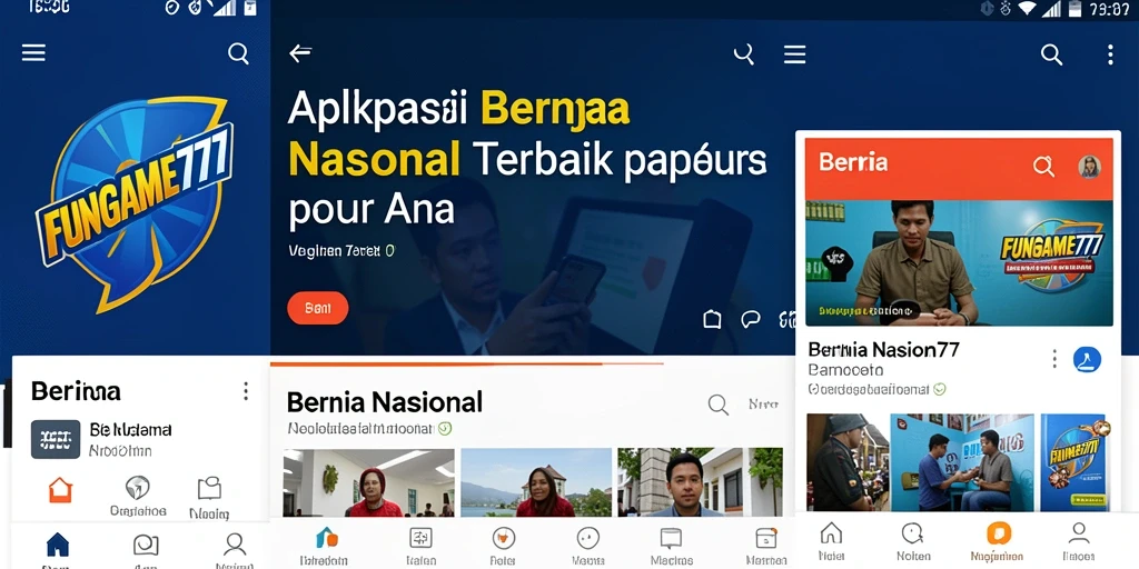 Tampilan antarmuka FUNGAME777 yang modern dan informatif.
