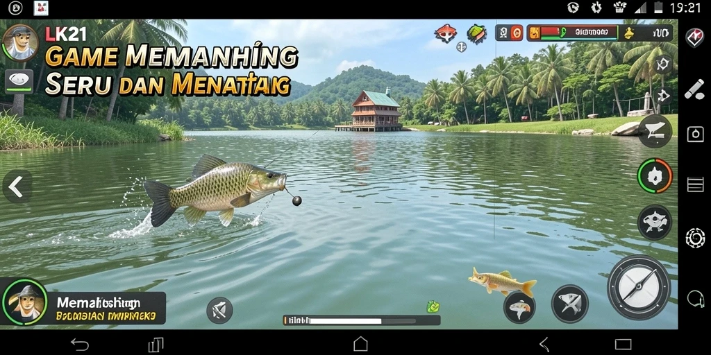 Antarmuka LK21 menampilkan pengalaman memancing yang menarik dan interaktif.