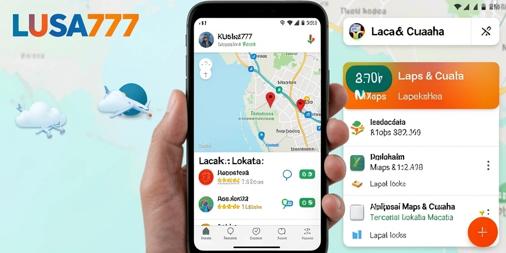 Tampilan antarmuka LUSA777 untuk fungsi Lacak Lokasi yang intuitif.