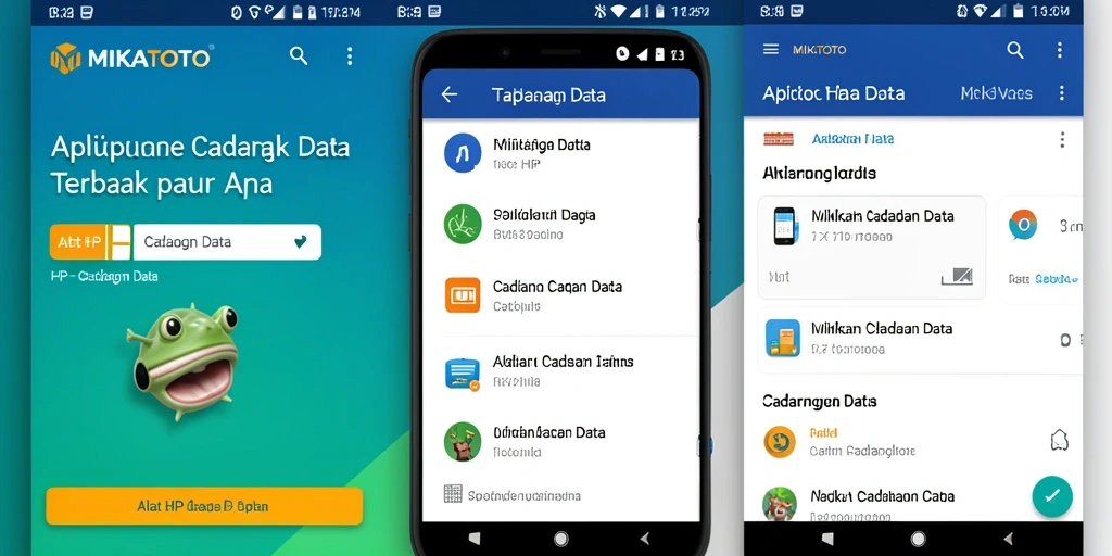 Tampilan antarmuka MIKATOTO yang sederhana dan intuitif untuk Cadangan Data.