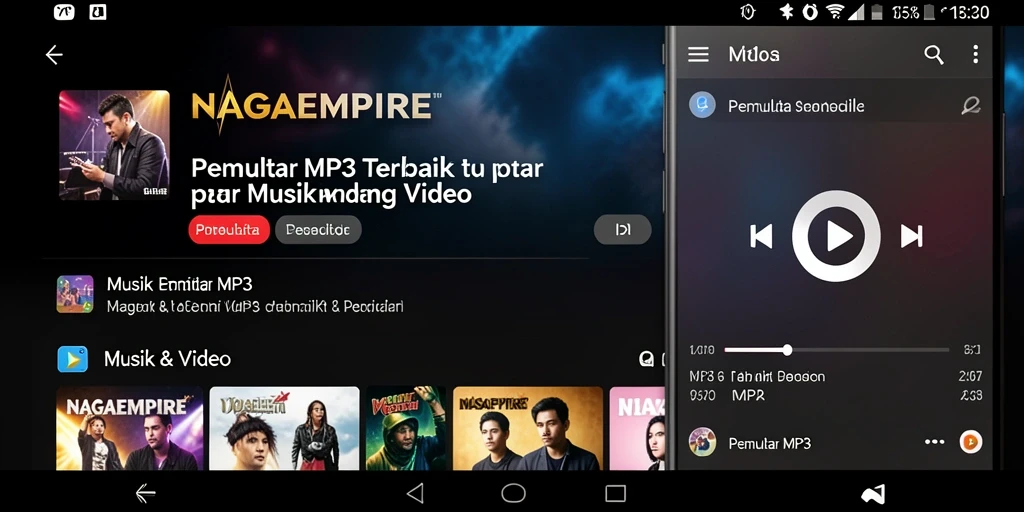 Antarmuka NAGAEMPIRE yang sederhana dan fungsional.