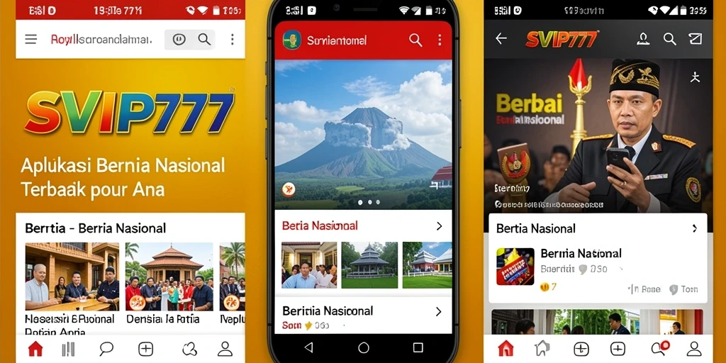Tampilan antarmuka aplikasi SVIP777 yang menarik dan informatif.