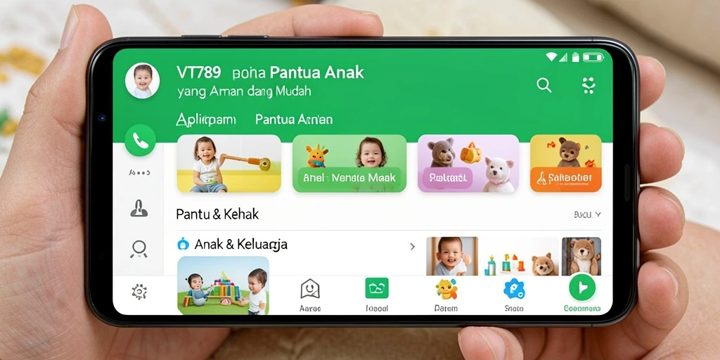 Tampilan antarmuka pengguna VT789 untuk memantau aktivitas anak.
