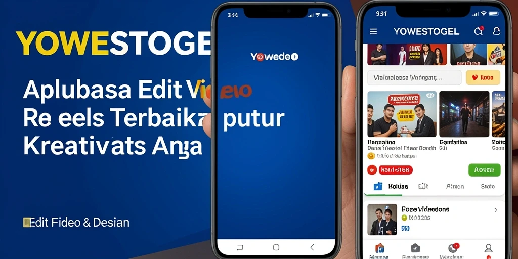 Screenshot antarmuka YOWESTOGEL menampilkan fitur Edit Video Reels yang menarik.