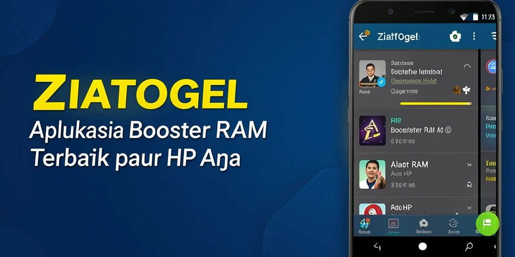 Screenshot antarmuka ZIATOGEL yang menunjukkan fungsi Booster RAM.