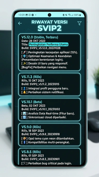 Riwayat Versi svip2 untuk Pengguna Android